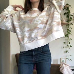 NIKE Sweater Oversized Dry-fit Pink Camo Large